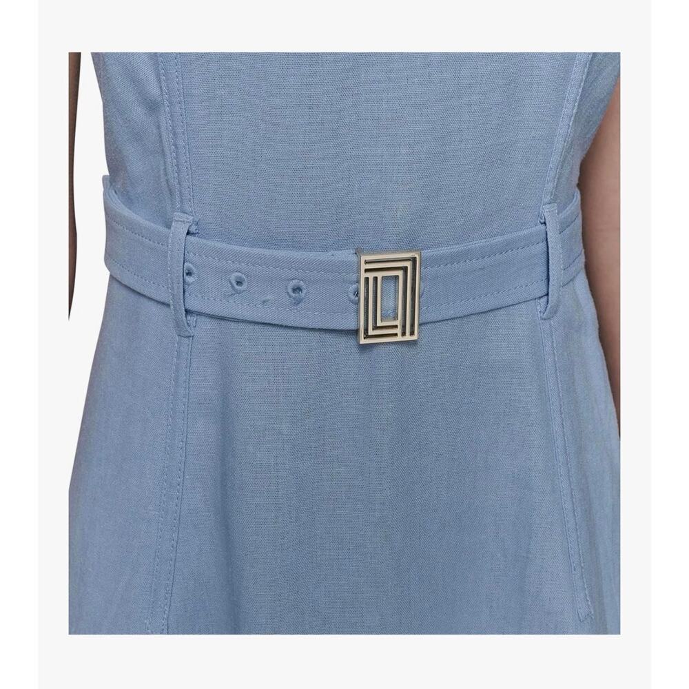 Karl Lagerfeld Paris Women’s Sleeveless Blue Midi Dress High Low Hem Wedding 16 - Picture 15 of 15